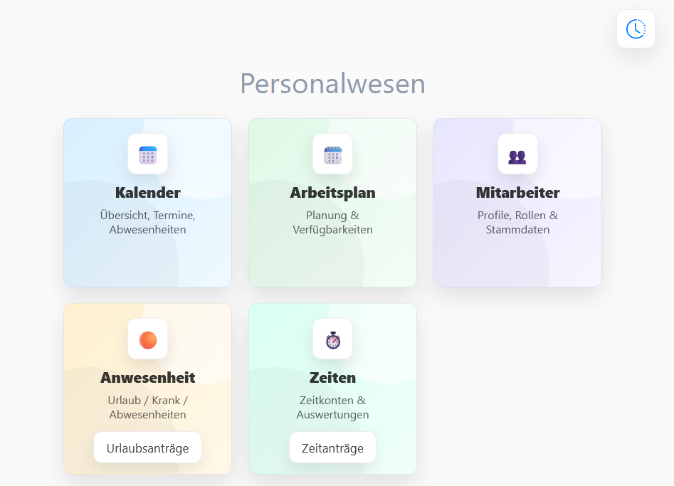 HR & Time (Zeiterfassung / Anwesenheit / Zeiten)